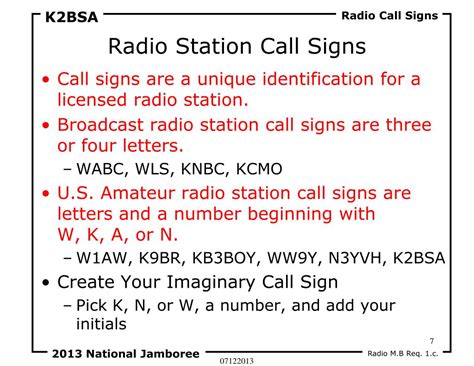 local radio station call numbers.